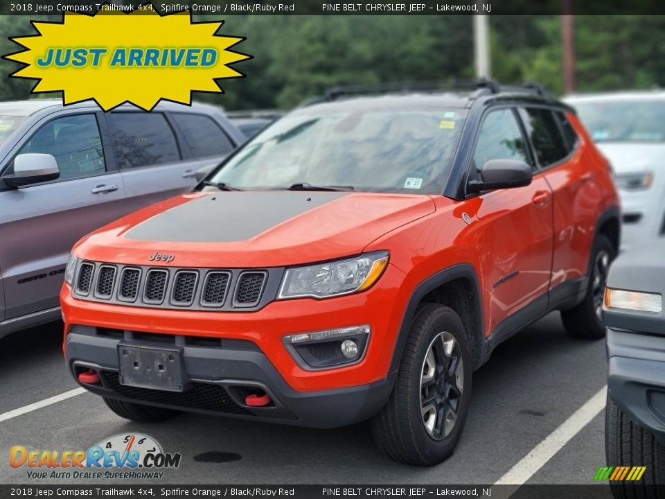 2018 Jeep Compass Trailhawk 4x4 Spitfire Orange / Black/Ruby Red Photo #1