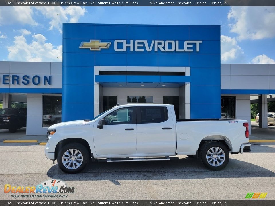 2022 Chevrolet Silverado 1500 Custom Crew Cab 4x4 Summit White / Jet Black Photo #1