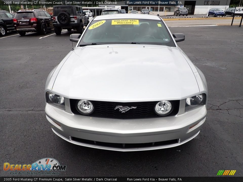 2005 Ford Mustang GT Premium Coupe Satin Silver Metallic / Dark Charcoal Photo #3