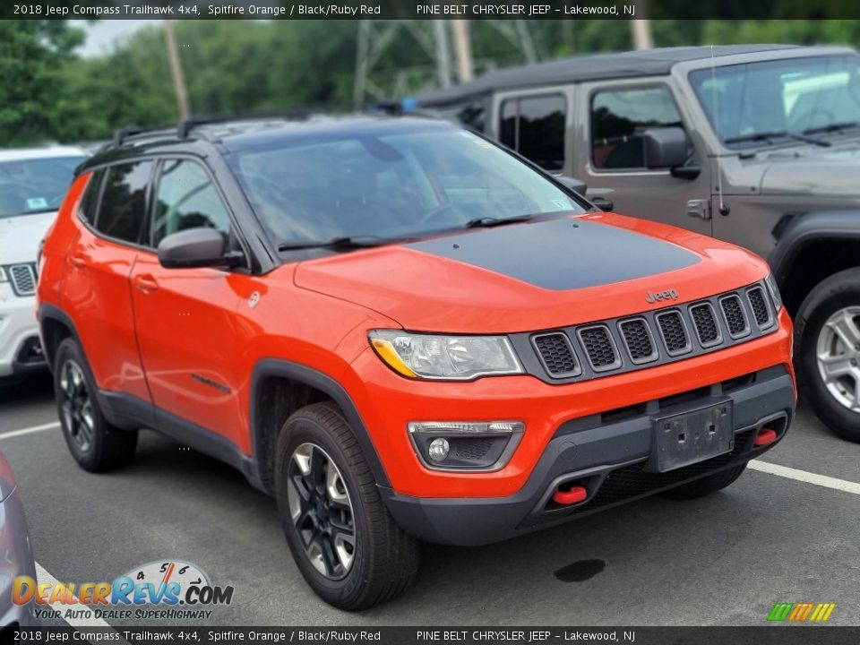 2018 Jeep Compass Trailhawk 4x4 Spitfire Orange / Black/Ruby Red Photo #3