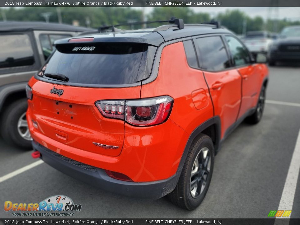 2018 Jeep Compass Trailhawk 4x4 Spitfire Orange / Black/Ruby Red Photo #5