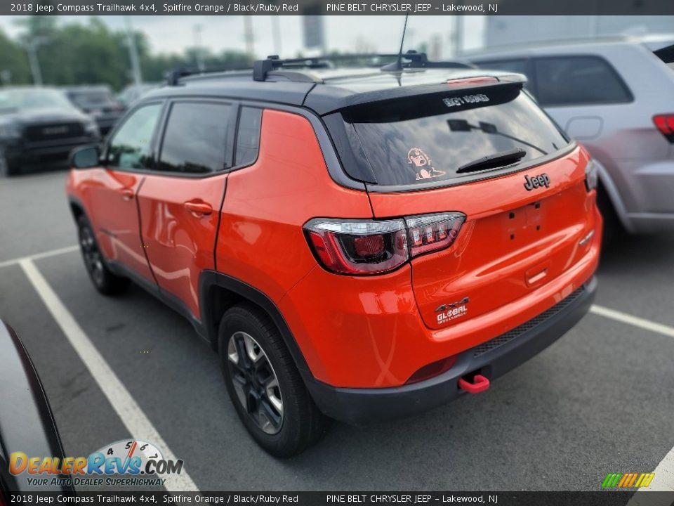 2018 Jeep Compass Trailhawk 4x4 Spitfire Orange / Black/Ruby Red Photo #6