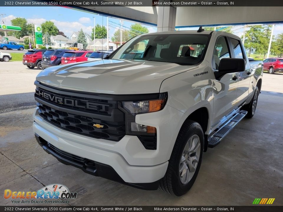 2022 Chevrolet Silverado 1500 Custom Crew Cab 4x4 Summit White / Jet Black Photo #8