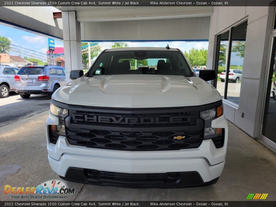 2022 Chevrolet Silverado 1500 Custom Crew Cab 4x4 Summit White / Jet Black Photo #9