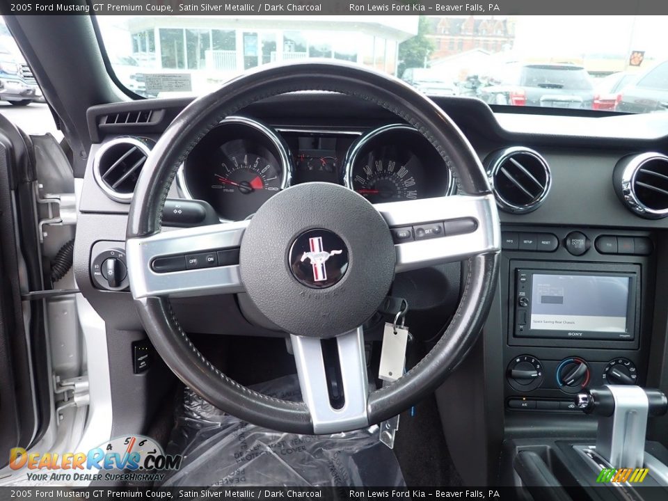 2005 Ford Mustang GT Premium Coupe Satin Silver Metallic / Dark Charcoal Photo #16
