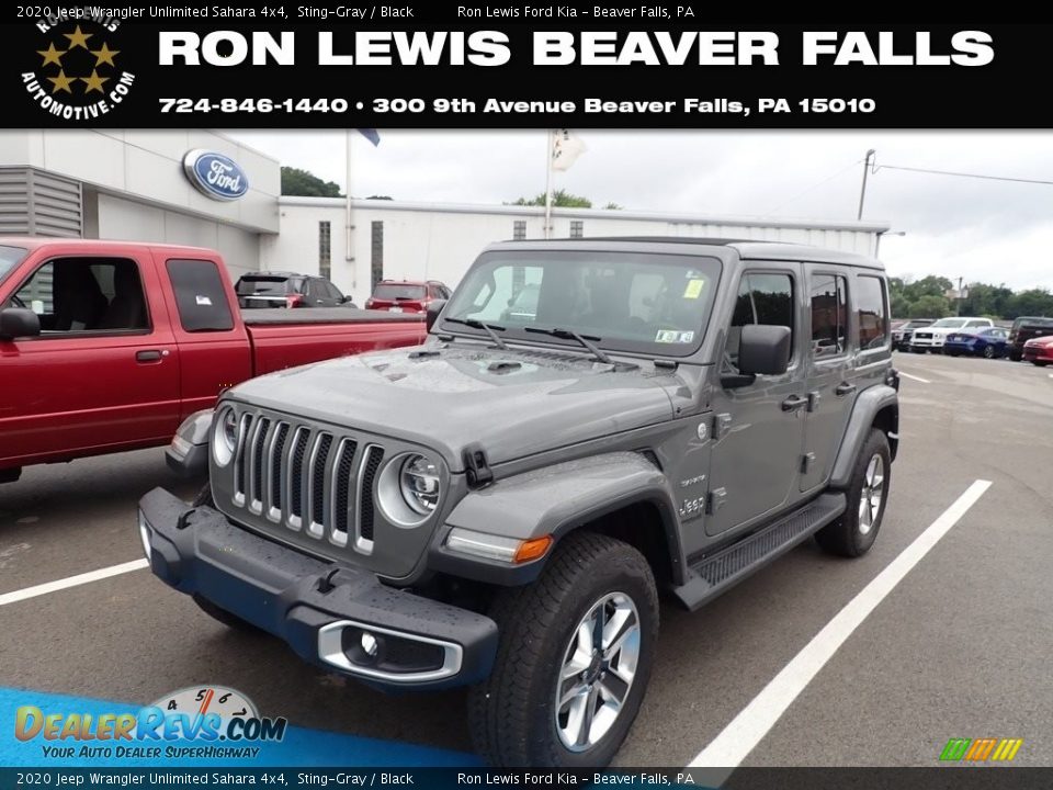 2020 Jeep Wrangler Unlimited Sahara 4x4 Sting-Gray / Black Photo #1