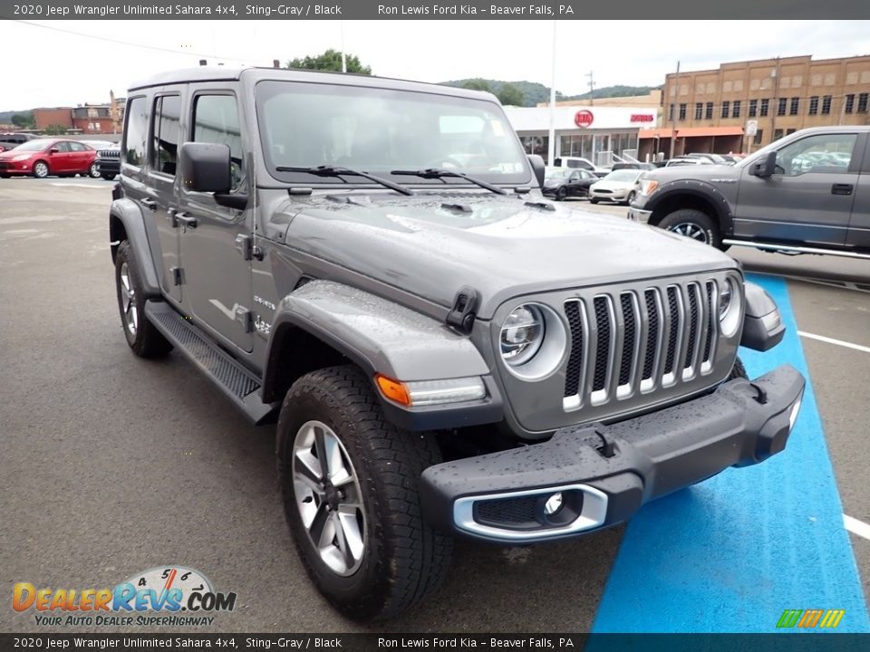 2020 Jeep Wrangler Unlimited Sahara 4x4 Sting-Gray / Black Photo #3