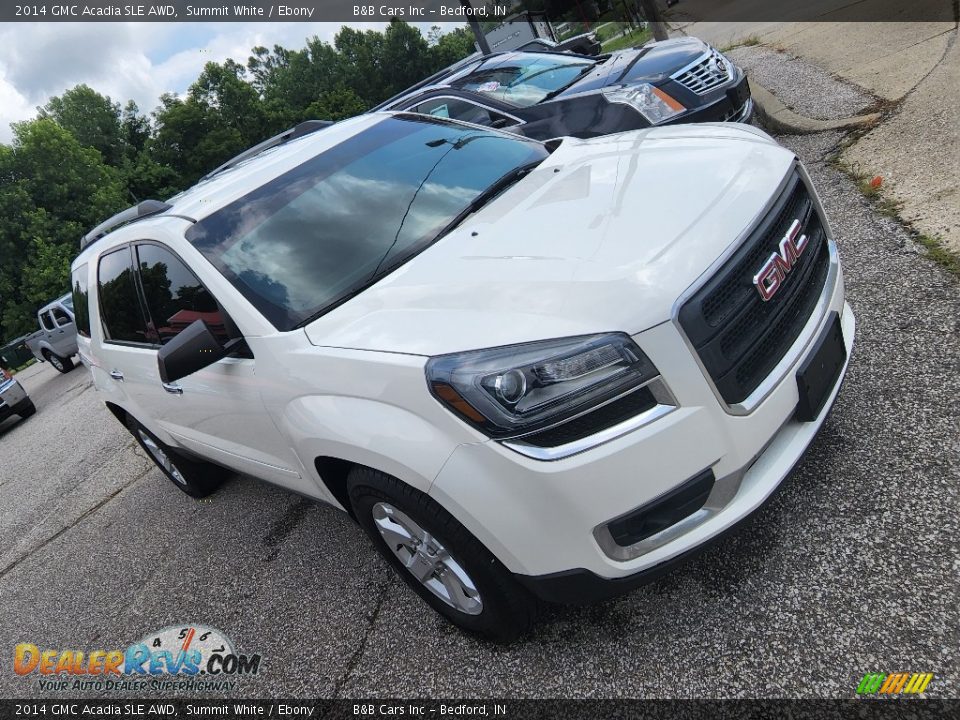 2014 GMC Acadia SLE AWD Summit White / Ebony Photo #2