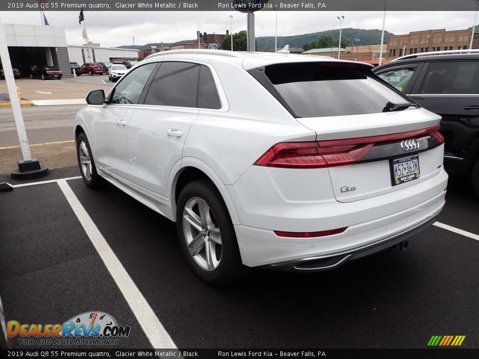 2019 Audi Q8 55 Premium quattro Glacier White Metallic / Black Photo #4