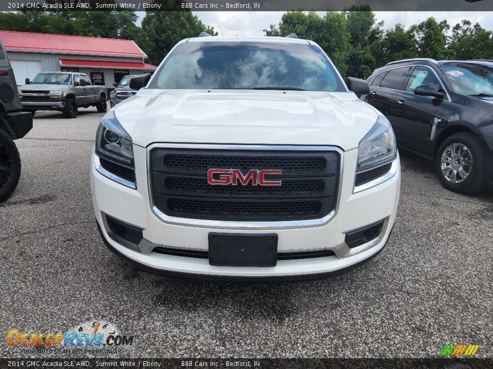 2014 GMC Acadia SLE AWD Summit White / Ebony Photo #3