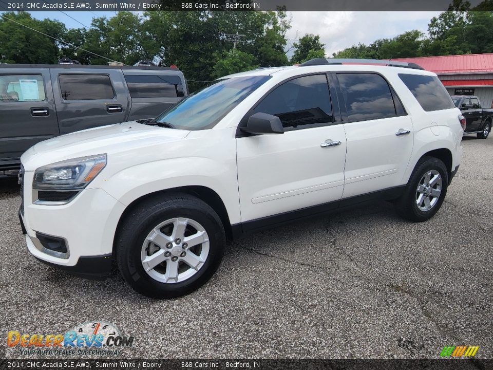 2014 GMC Acadia SLE AWD Summit White / Ebony Photo #5