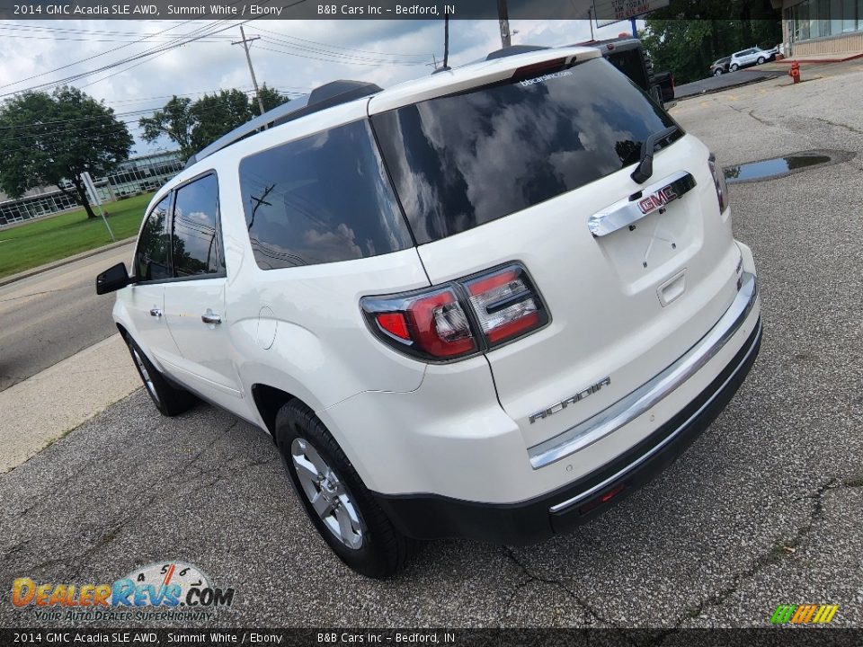 2014 GMC Acadia SLE AWD Summit White / Ebony Photo #6