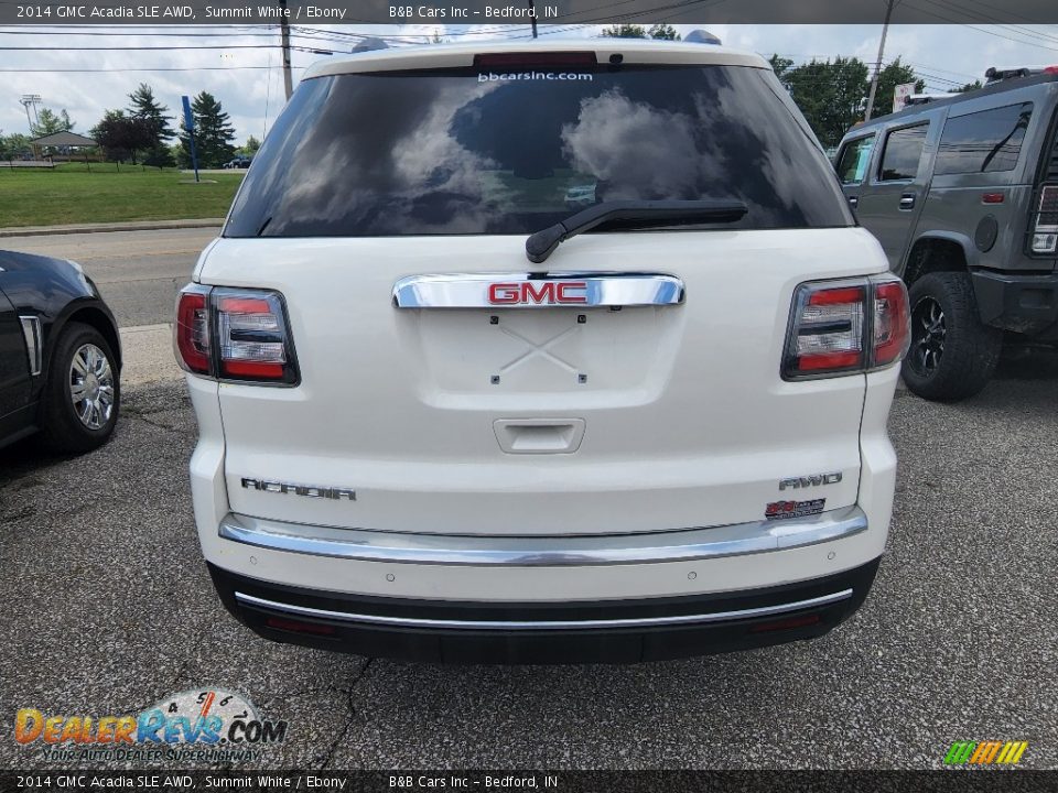 2014 GMC Acadia SLE AWD Summit White / Ebony Photo #7