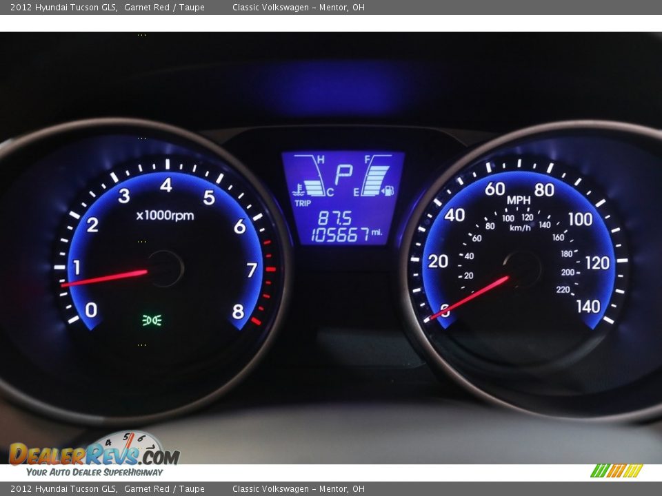 2012 Hyundai Tucson GLS Garnet Red / Taupe Photo #8