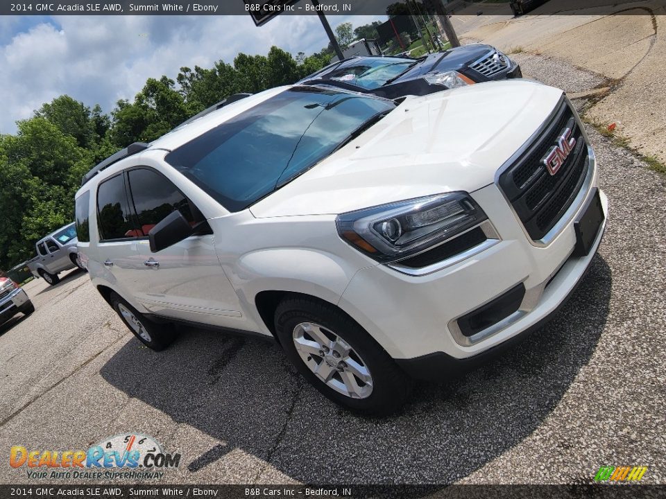 2014 GMC Acadia SLE AWD Summit White / Ebony Photo #28