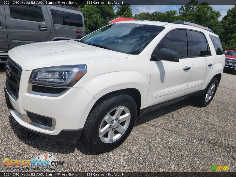 2014 GMC Acadia SLE AWD Summit White / Ebony Photo #29