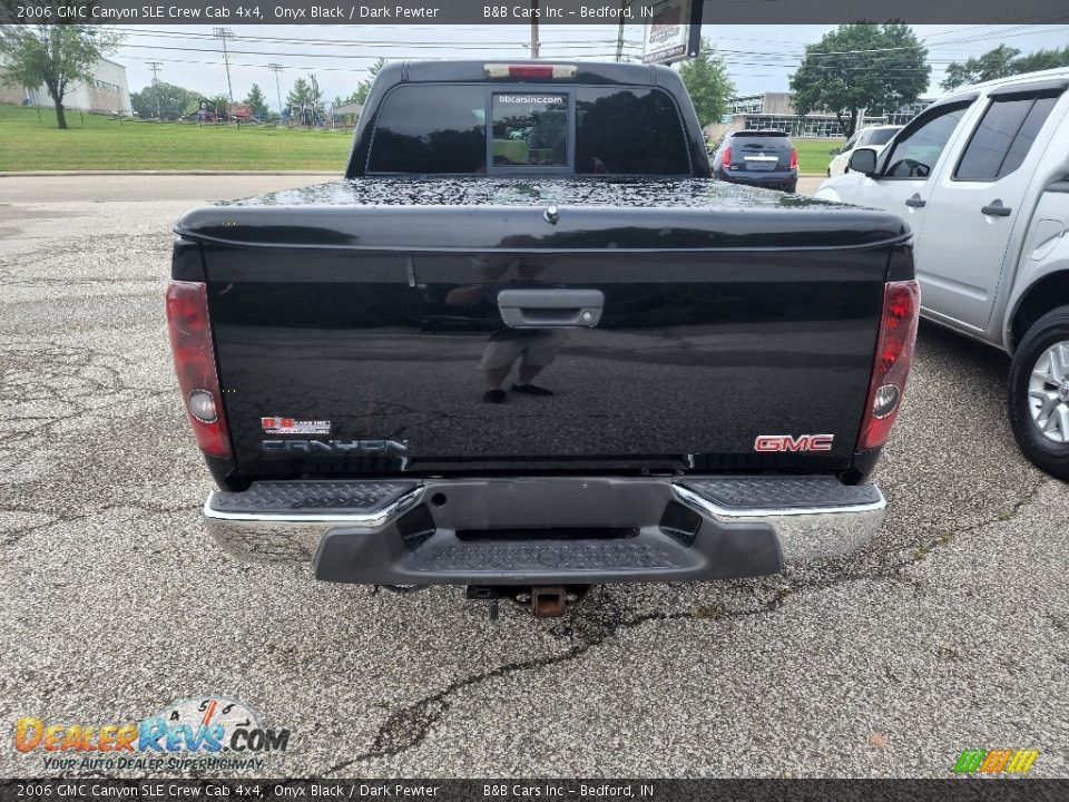 2006 GMC Canyon SLE Crew Cab 4x4 Onyx Black / Dark Pewter Photo #4