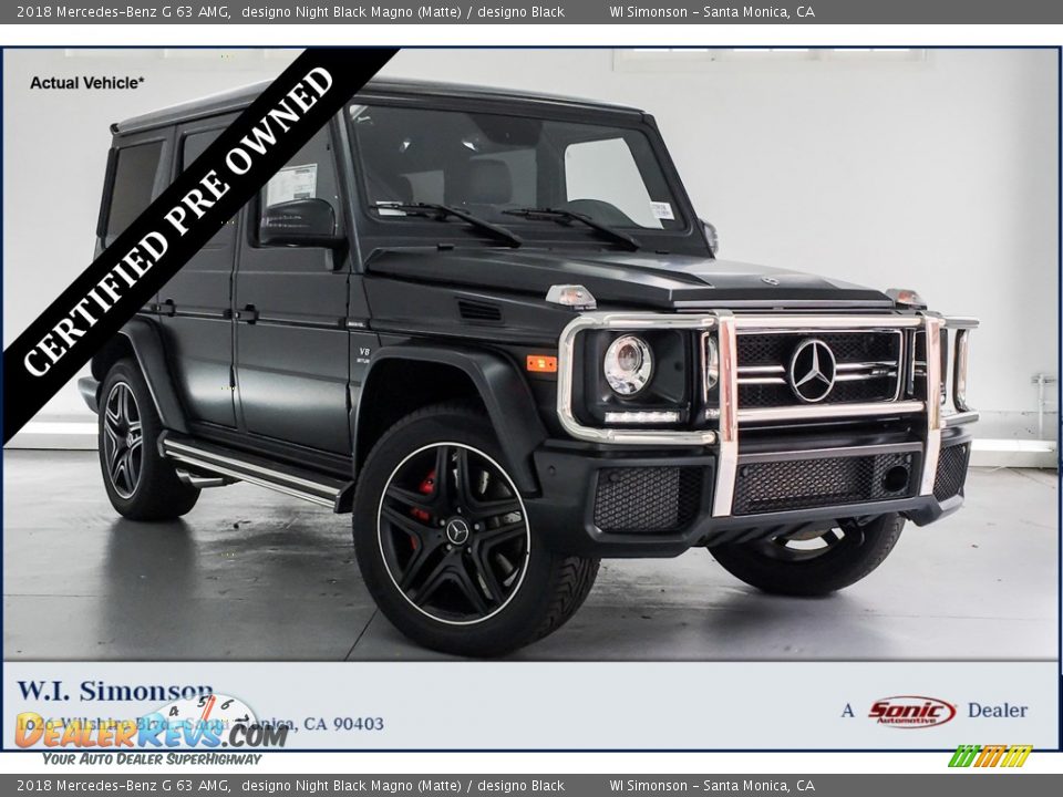 2018 Mercedes-Benz G 63 AMG designo Night Black Magno (Matte) / designo Black Photo #1