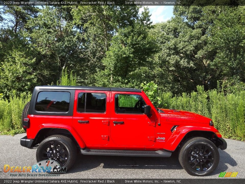 Firecracker Red 2022 Jeep Wrangler Unlimited Sahara 4XE Hybrid Photo #6