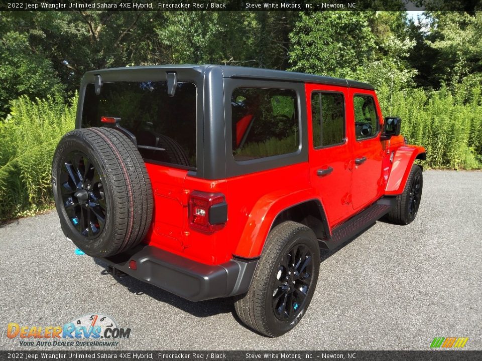 2022 Jeep Wrangler Unlimited Sahara 4XE Hybrid Firecracker Red / Black Photo #7