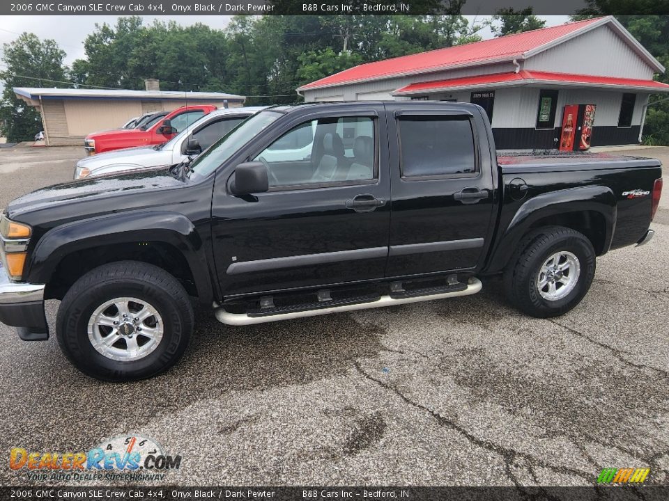 2006 GMC Canyon SLE Crew Cab 4x4 Onyx Black / Dark Pewter Photo #23