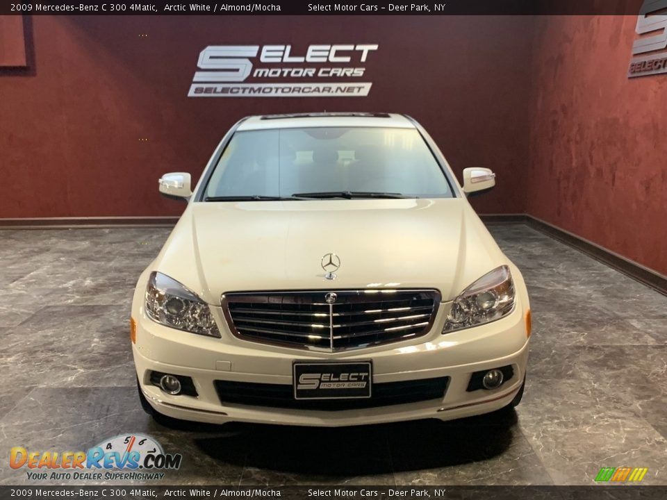 2009 Mercedes-Benz C 300 4Matic Arctic White / Almond/Mocha Photo #2