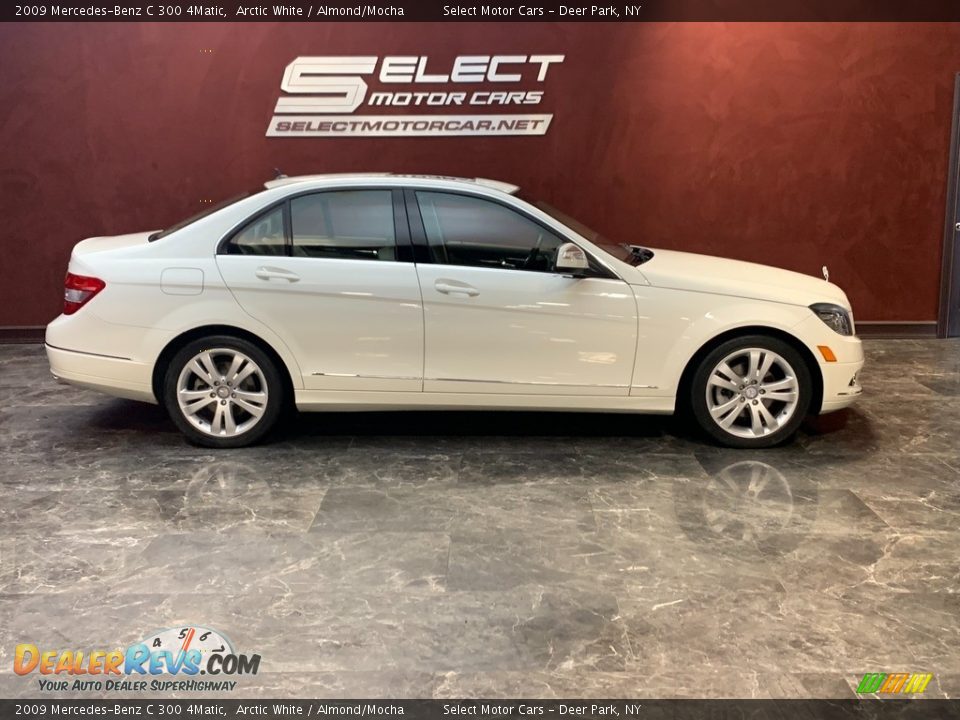 2009 Mercedes-Benz C 300 4Matic Arctic White / Almond/Mocha Photo #4