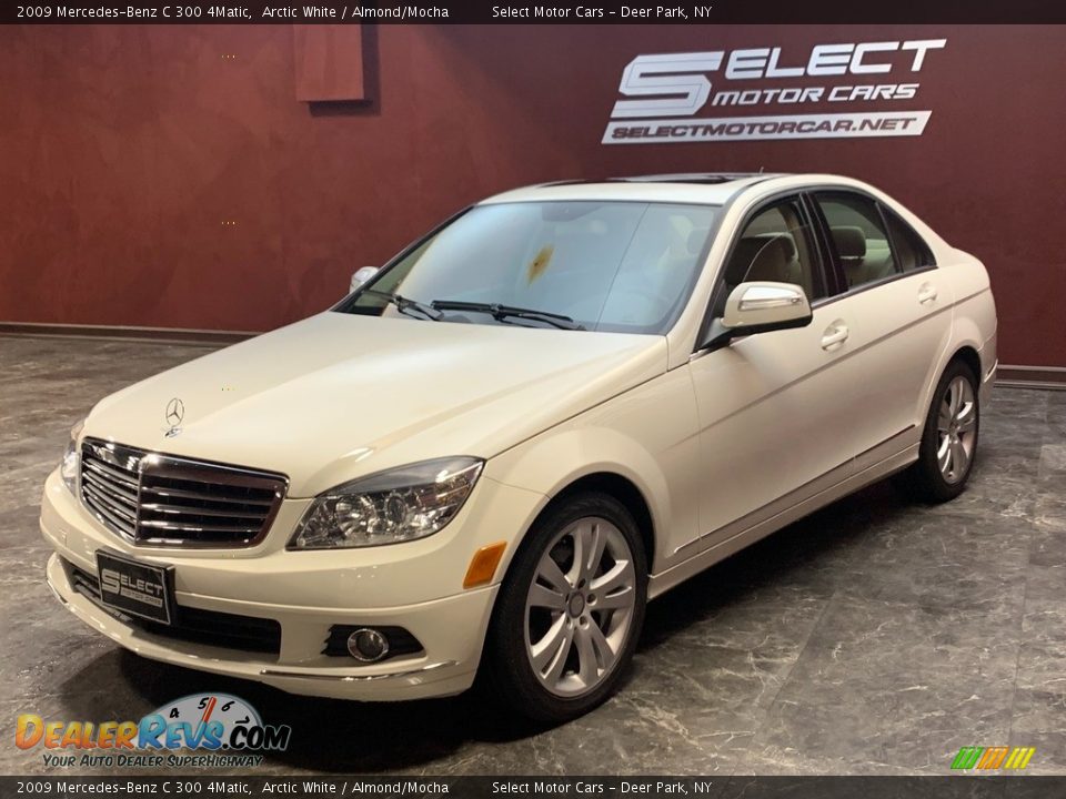 2009 Mercedes-Benz C 300 4Matic Arctic White / Almond/Mocha Photo #6