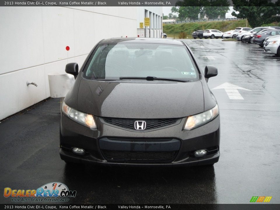 2013 Honda Civic EX-L Coupe Kona Coffee Metallic / Black Photo #3