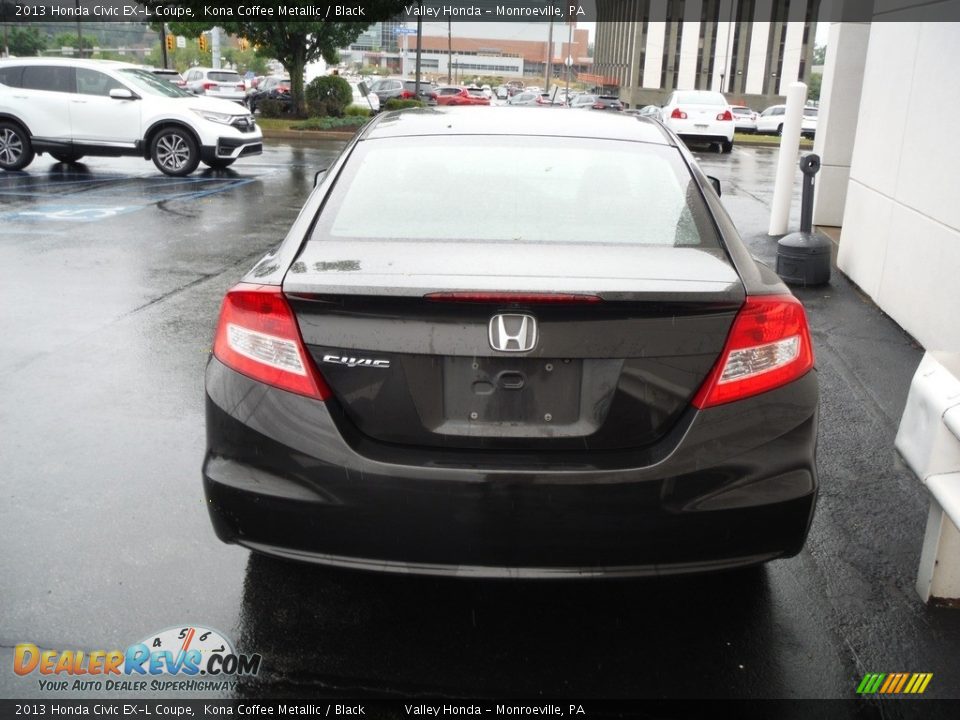 2013 Honda Civic EX-L Coupe Kona Coffee Metallic / Black Photo #6