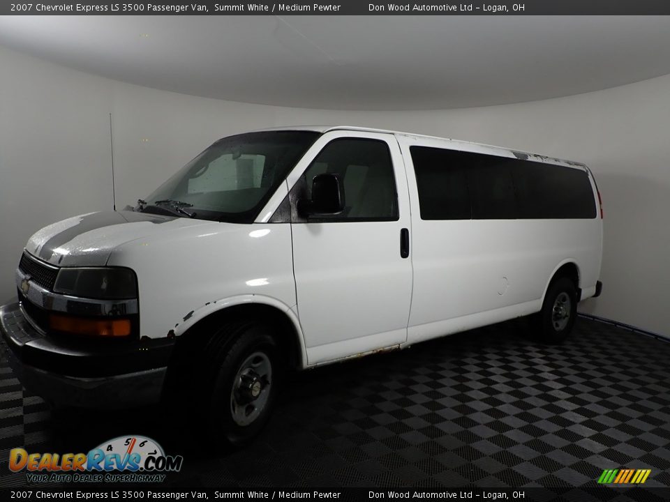 2007 Chevrolet Express LS 3500 Passenger Van Summit White / Medium Pewter Photo #3