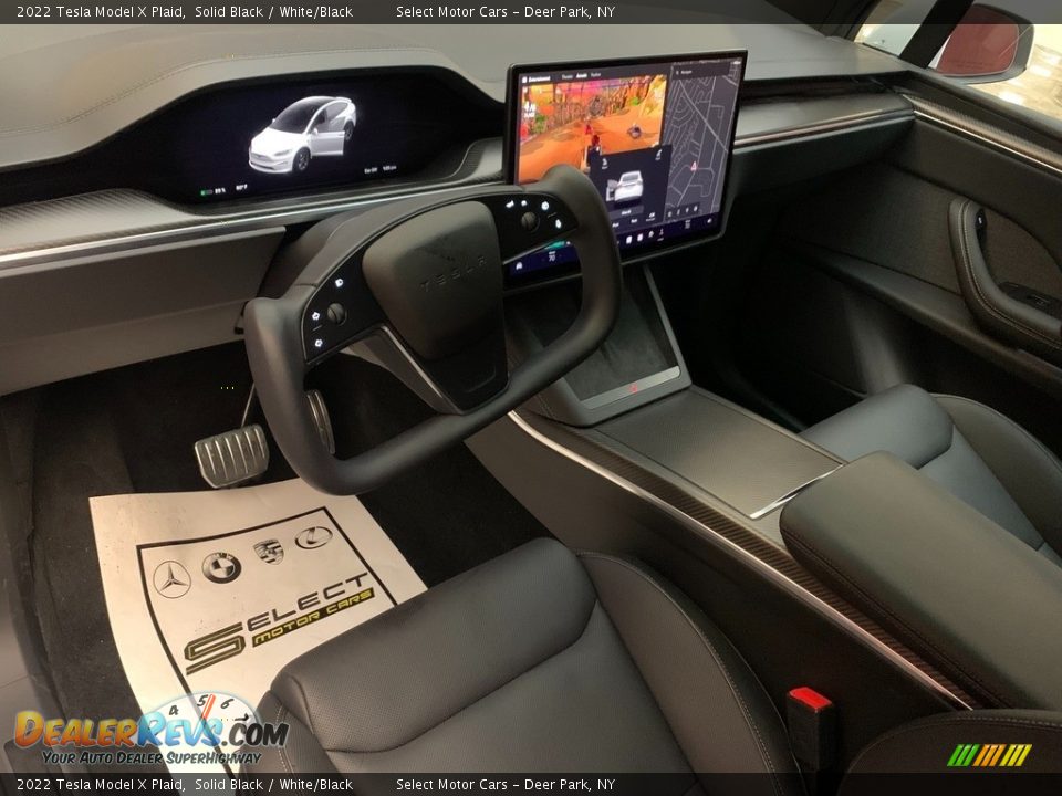 White/Black Interior - 2022 Tesla Model X Plaid Photo #8