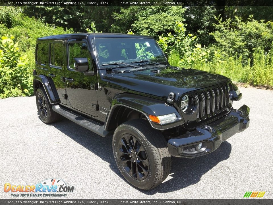 2022 Jeep Wrangler Unlimited High Altitude 4x4 Black / Black Photo #4