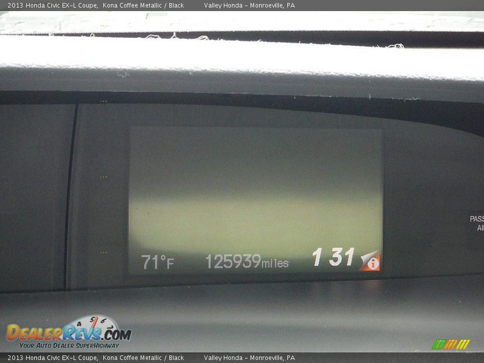 2013 Honda Civic EX-L Coupe Kona Coffee Metallic / Black Photo #26