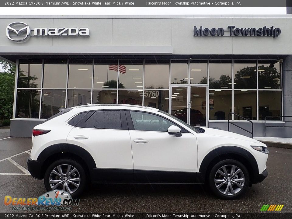 2022 Mazda CX-30 S Premium AWD Snowflake White Pearl Mica / White Photo #1