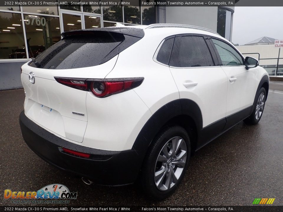 2022 Mazda CX-30 S Premium AWD Snowflake White Pearl Mica / White Photo #2