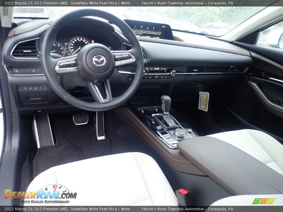 White Interior - 2022 Mazda CX-30 S Premium AWD Photo #13