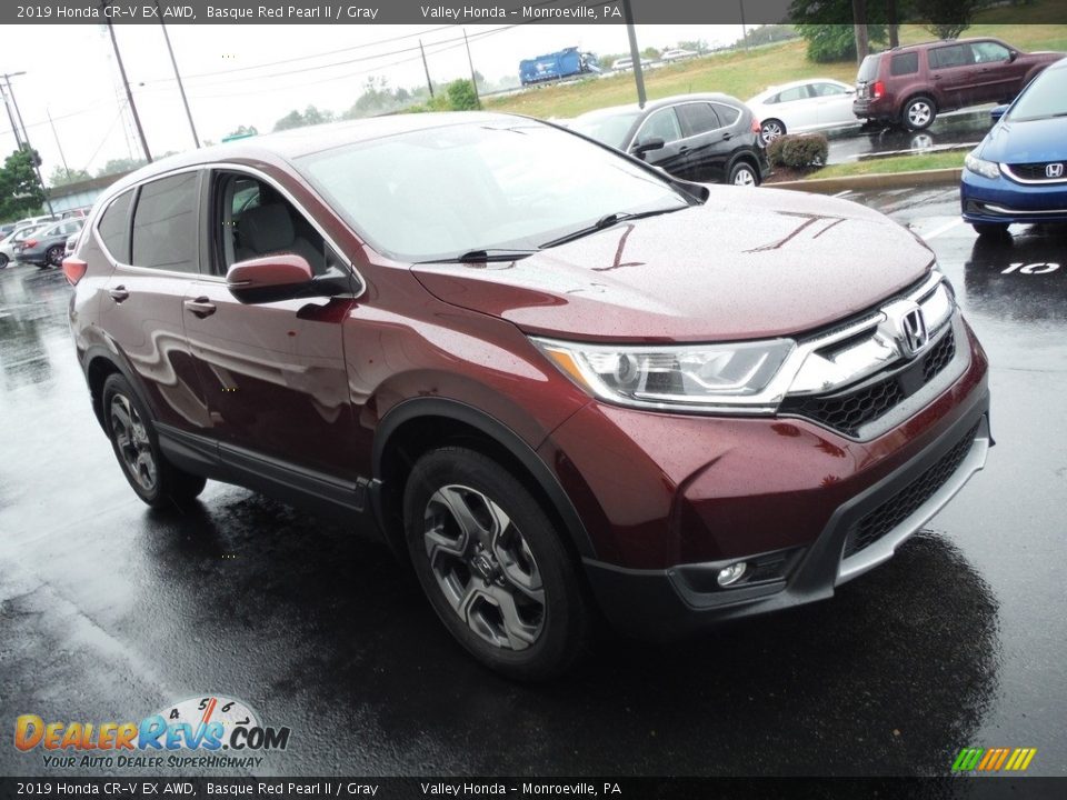 2019 Honda CR-V EX AWD Basque Red Pearl II / Gray Photo #6