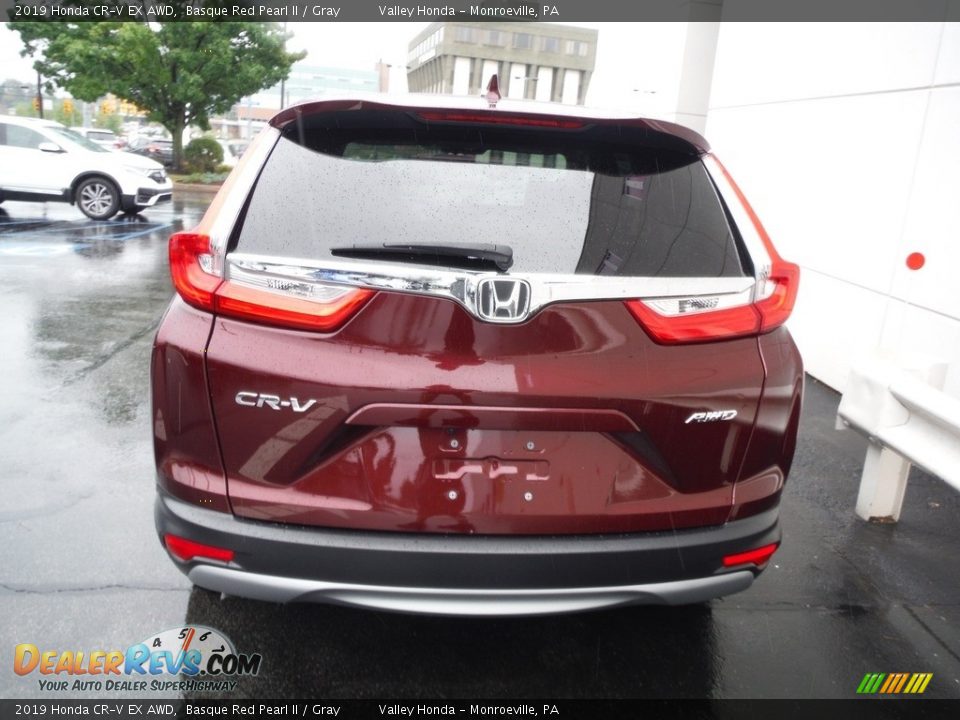 2019 Honda CR-V EX AWD Basque Red Pearl II / Gray Photo #7