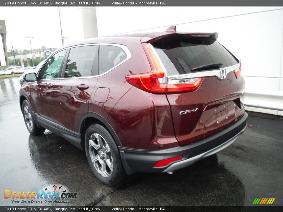 2019 Honda CR-V EX AWD Basque Red Pearl II / Gray Photo #8