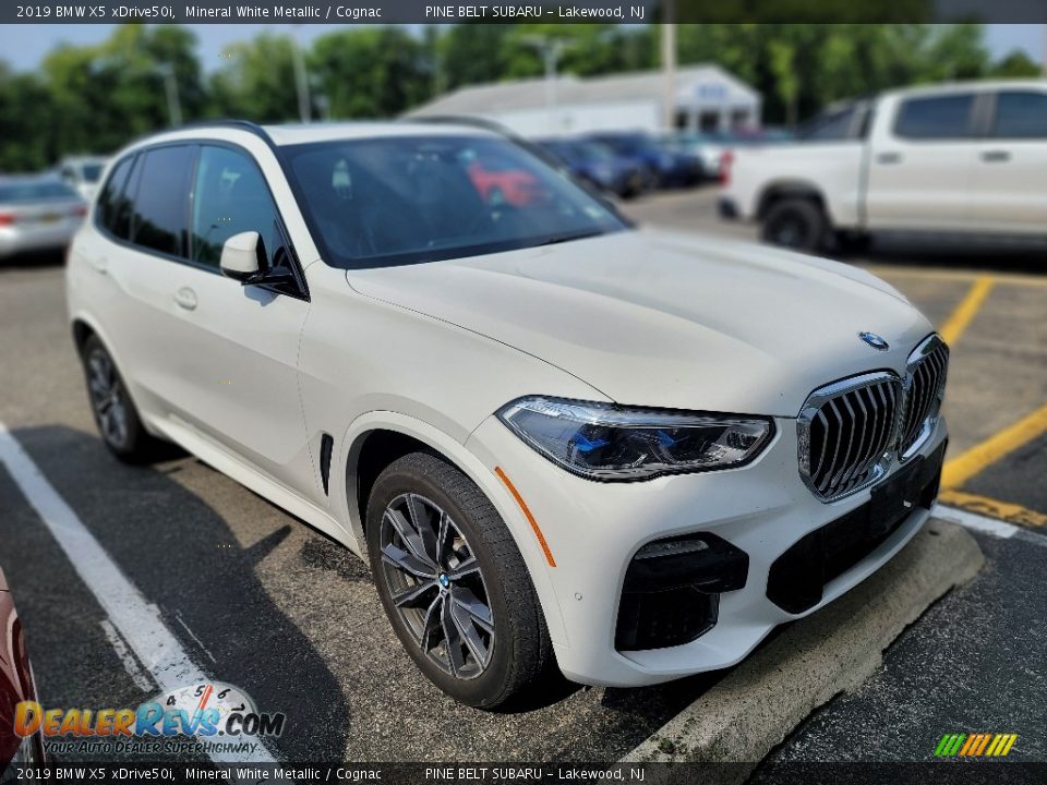 2019 BMW X5 xDrive50i Mineral White Metallic / Cognac Photo #3