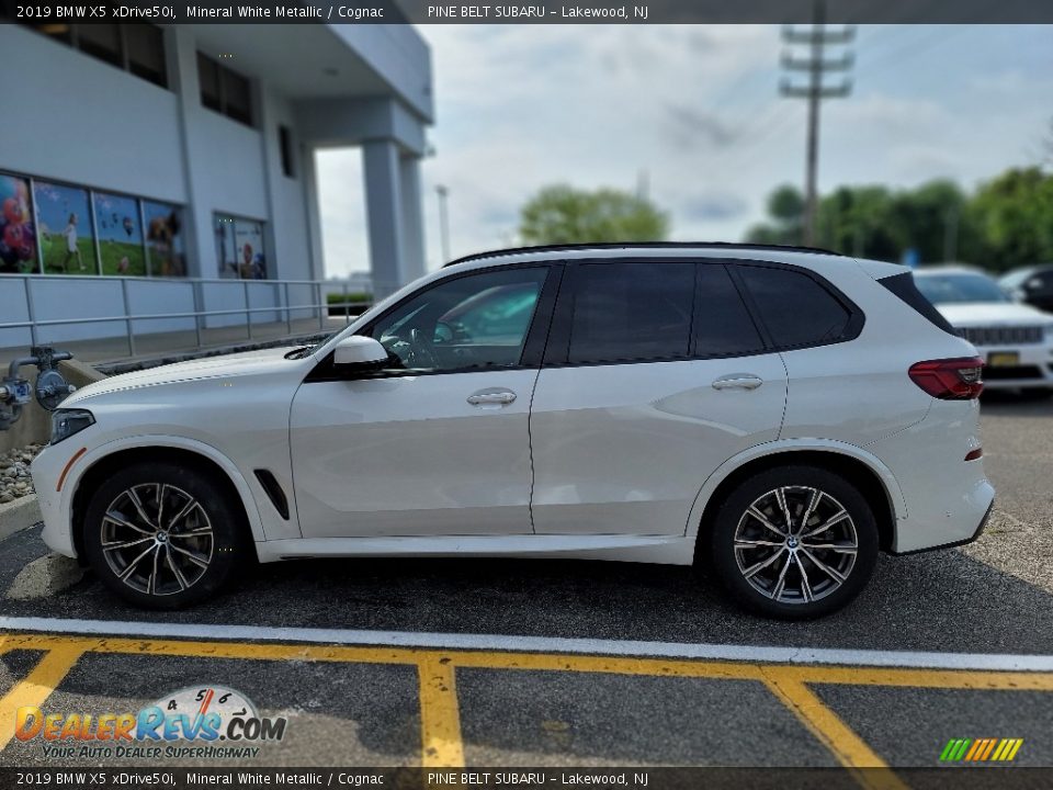 2019 BMW X5 xDrive50i Mineral White Metallic / Cognac Photo #8