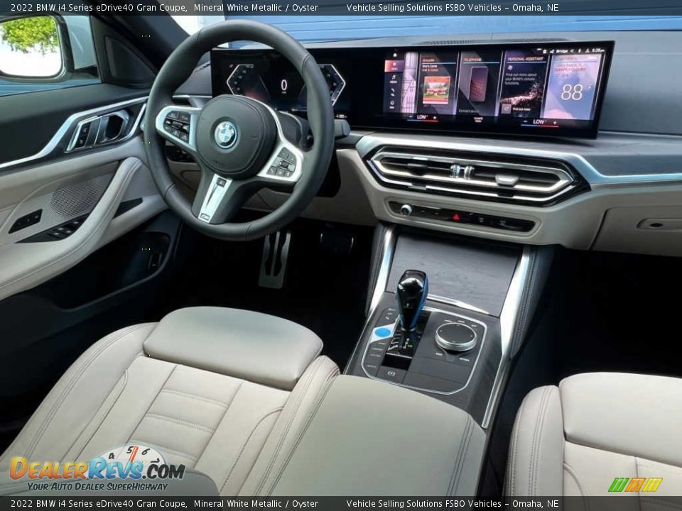 Oyster Interior - 2022 BMW i4 Series eDrive40 Gran Coupe Photo #15