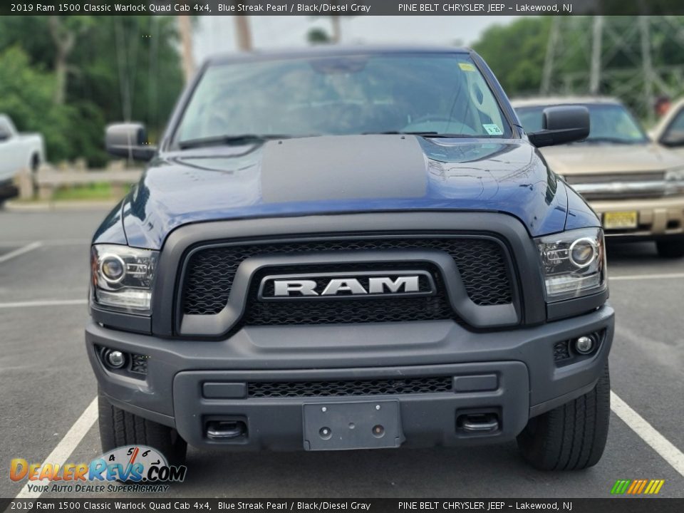 2019 Ram 1500 Classic Warlock Quad Cab 4x4 Blue Streak Pearl / Black/Diesel Gray Photo #2