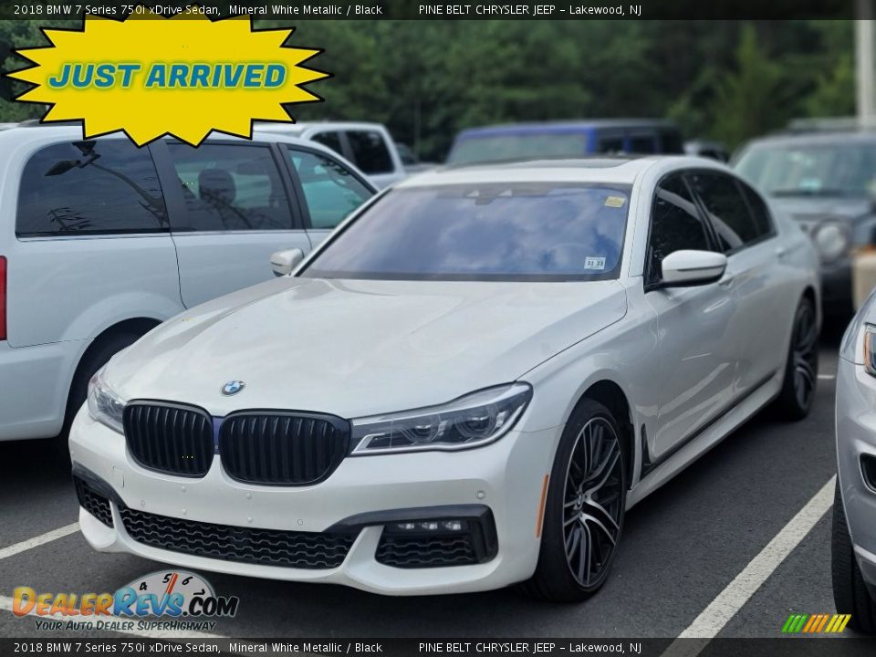 2018 BMW 7 Series 750i xDrive Sedan Mineral White Metallic / Black Photo #1