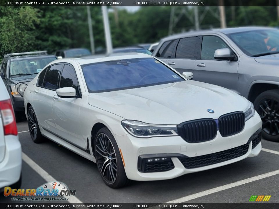 2018 BMW 7 Series 750i xDrive Sedan Mineral White Metallic / Black Photo #3