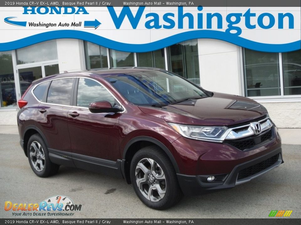 2019 Honda CR-V EX-L AWD Basque Red Pearl II / Gray Photo #1