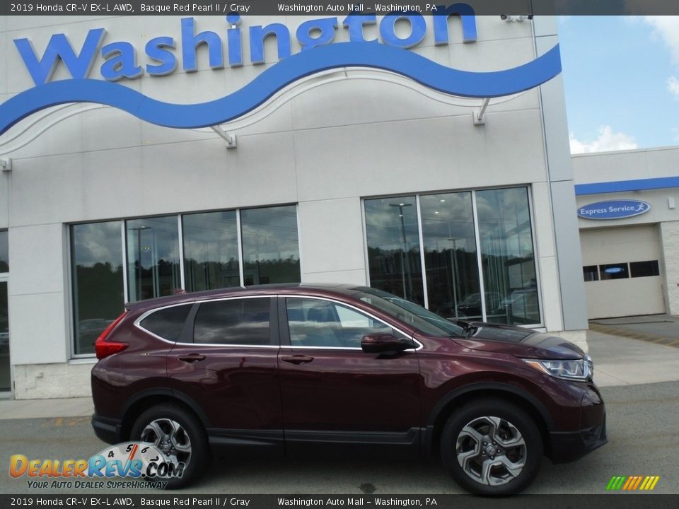 2019 Honda CR-V EX-L AWD Basque Red Pearl II / Gray Photo #2