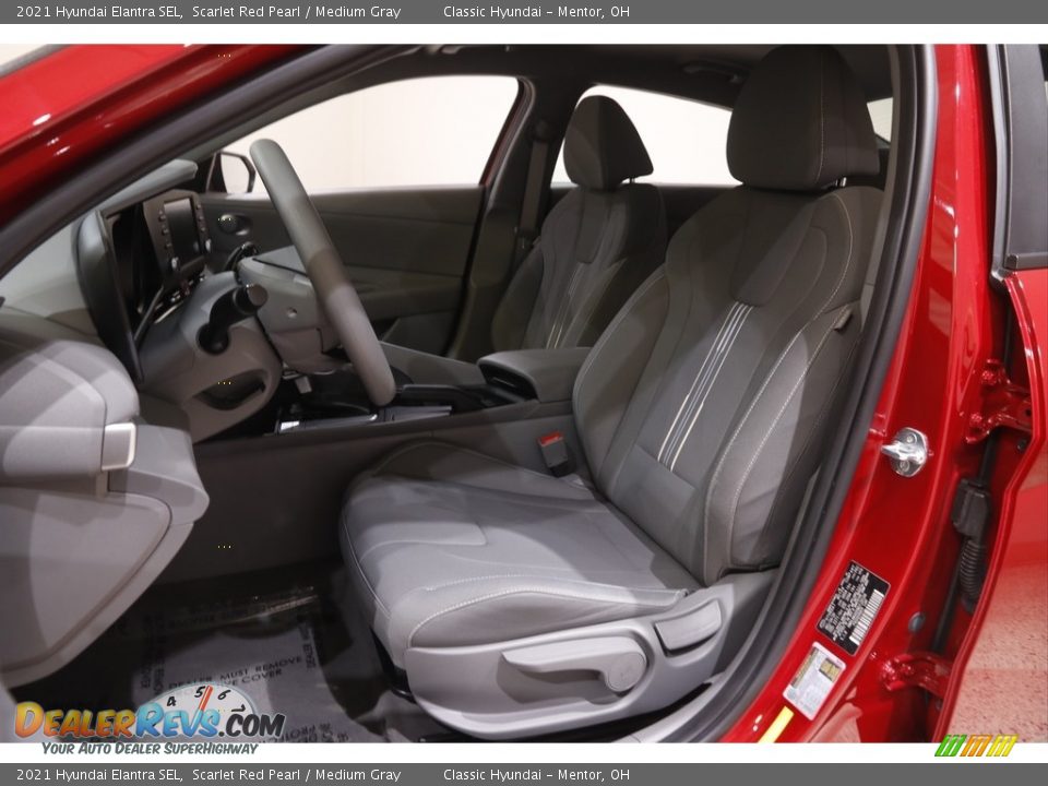 2021 Hyundai Elantra SEL Scarlet Red Pearl / Medium Gray Photo #5