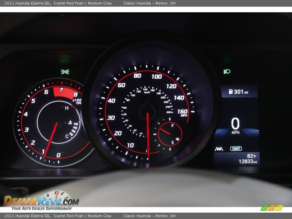 2021 Hyundai Elantra SEL Scarlet Red Pearl / Medium Gray Photo #8